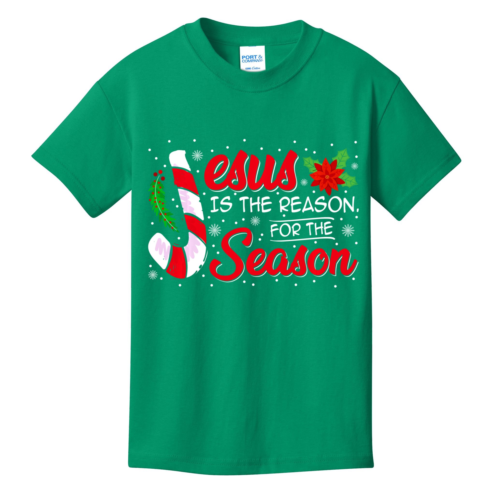 Jesus Is The Reason For The Season Christian Christmas Party Kids T-Shirt
