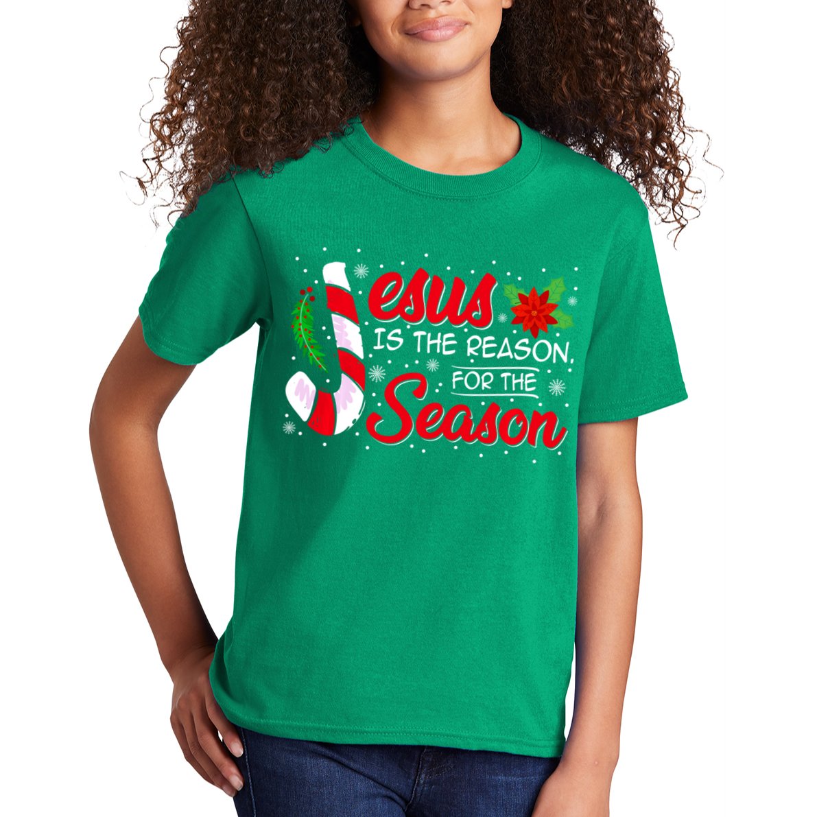 Jesus Is The Reason For The Season Christian Christmas Party Kids T-Shirt