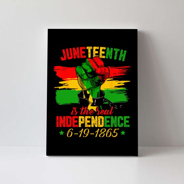 Juneteenth Is The Real Independence Day 1865 Freedom Pride Canvas