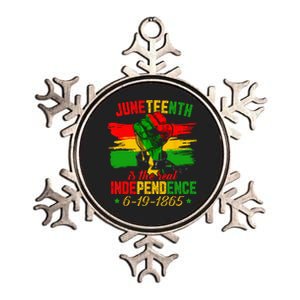 Juneteenth Is The Real Independence Day 1865 Freedom Pride Metallic Star Ornament