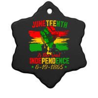 Juneteenth Is The Real Independence Day 1865 Freedom Pride Ceramic Star Ornament