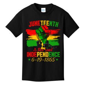 Juneteenth Is The Real Independence Day 1865 Freedom Pride Kids T-Shirt