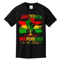 Juneteenth Is The Real Independence Day 1865 Freedom Pride Kids T-Shirt