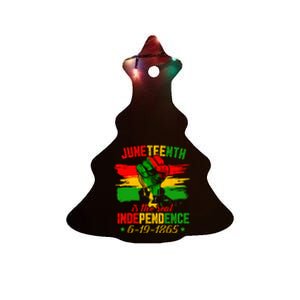 Juneteenth Is The Real Independence Day 1865 Freedom Pride Ceramic Tree Ornament