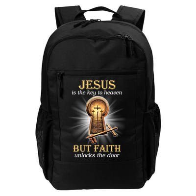 Jesus Is The Key To Heaven But Faith Unlocks Door Christian Backpack