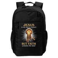 Jesus Is The Key To Heaven But Faith Unlocks Door Christian Backpack