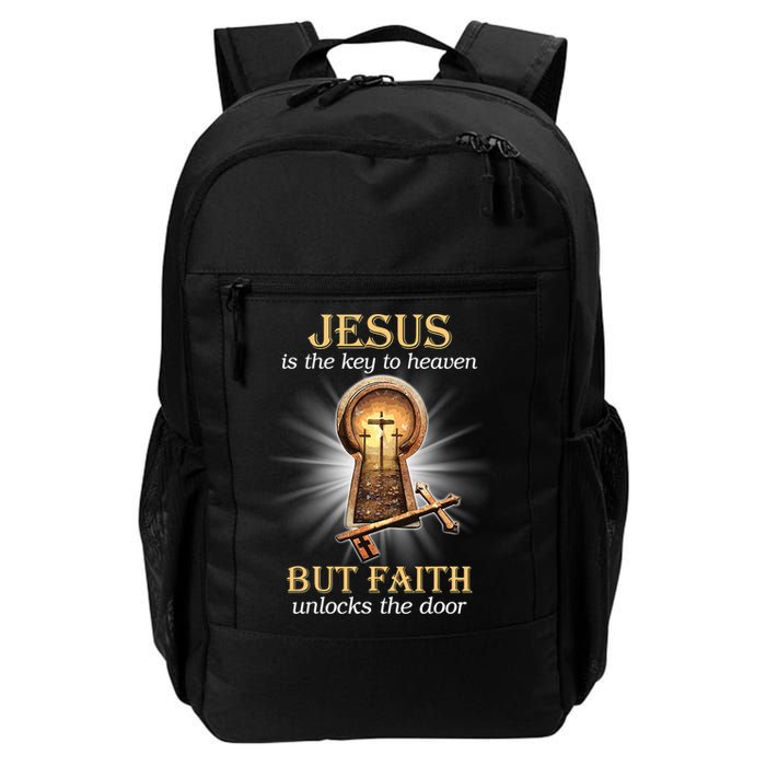 Jesus Is The Key To Heaven But Faith Unlocks Door Christian Backpack