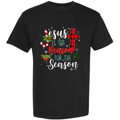 Jesus Is The Reason For Season Christmas Family Pajamas Garment-Dyed Heavyweight T-Shirt