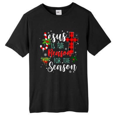 Jesus Is The Reason For Season Christmas Family Pajamas Tall Fusion ChromaSoft Performance T-Shirt