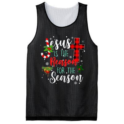 Jesus Is The Reason For Season Christmas Family Pajamas Mesh Reversible Basketball Jersey Tank