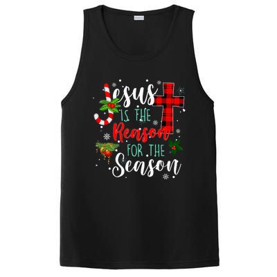 Jesus Is The Reason For Season Christmas Family Pajamas PosiCharge Competitor Tank