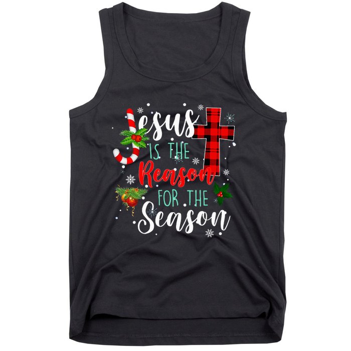 Jesus Is The Reason For Season Christmas Family Pajamas Tank Top