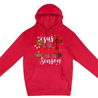 Jesus Is The Reason For Season Christmas Family Pajamas Premium Pullover Hoodie