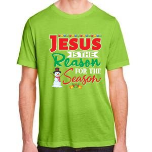 Jesus Is The Reason For The Season Funny Gift Christian Religion Xmas Gift Adult ChromaSoft Performance T-Shirt