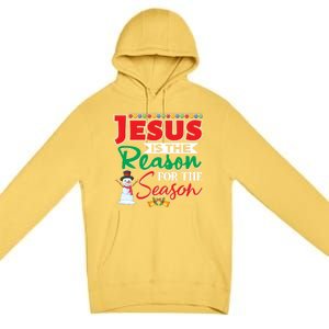 Jesus Is The Reason For The Season Funny Gift Christian Religion Xmas Gift Premium Pullover Hoodie