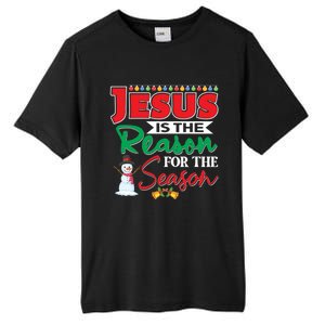 Jesus Is The Reason For The Season Funny Gift Christian Religion Xmas Gift Tall Fusion ChromaSoft Performance T-Shirt