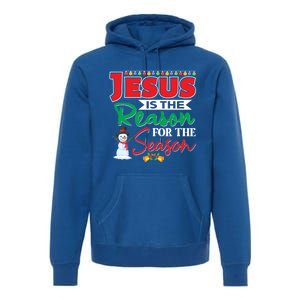 Jesus Is The Reason For The Season Funny Gift Christian Religion Xmas Gift Premium Hoodie