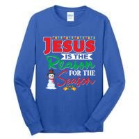 Jesus Is The Reason For The Season Funny Gift Christian Religion Xmas Gift Tall Long Sleeve T-Shirt