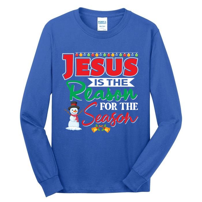 Jesus Is The Reason For The Season Funny Gift Christian Religion Xmas Gift Tall Long Sleeve T-Shirt