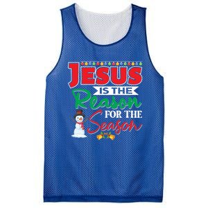 Jesus Is The Reason For The Season Funny Gift Christian Religion Xmas Gift Mesh Reversible Basketball Jersey Tank