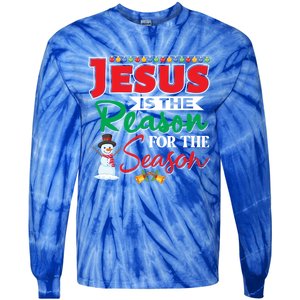 Jesus Is The Reason For The Season Funny Gift Christian Religion Xmas Gift Tie-Dye Long Sleeve Shirt