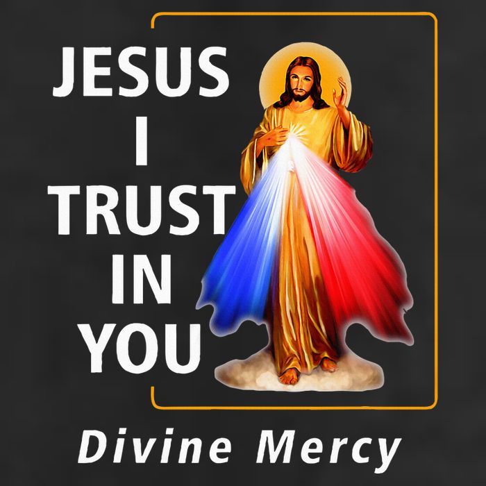 Jesus I Trust In You Divine Mercy Catholic 7 Panel Mesh Trucker Snapback Hat