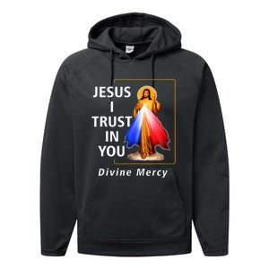 Jesus I Trust In You Divine Mercy Catholic Performance Fleece Hoodie