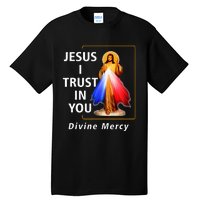 Jesus I Trust In You Divine Mercy Catholic Tall T-Shirt