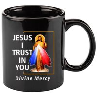 Jesus I Trust In You Divine Mercy Catholic 11oz C Handle Ceramic Mug