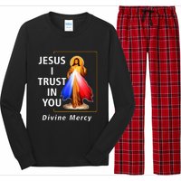 Jesus I Trust In You Divine Mercy Catholic Long Sleeve Pajama Set