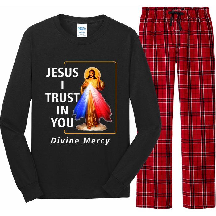 Jesus I Trust In You Divine Mercy Catholic Long Sleeve Pajama Set