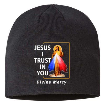 Jesus I Trust In You Divine Mercy Catholic Sustainable Beanie