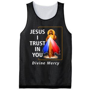 Jesus I Trust In You Divine Mercy Catholic Mesh Reversible Basketball Jersey Tank