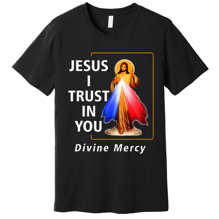 Jesus I Trust In You Divine Mercy Catholic Premium T-Shirt