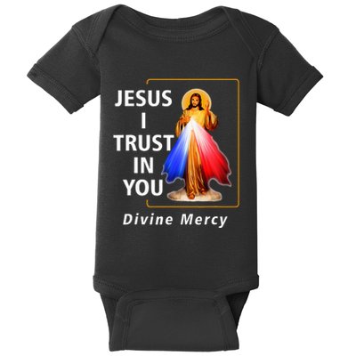 Jesus I Trust In You Divine Mercy Catholic Baby Bodysuit