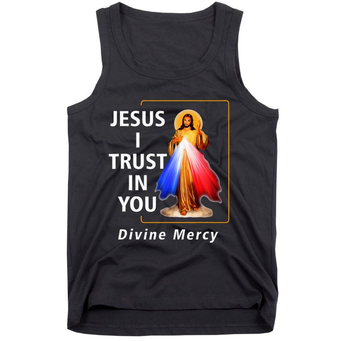 Jesus I Trust In You Divine Mercy Catholic Tank Top