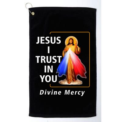 Jesus I Trust In You Divine Mercy Catholic Golf Towel