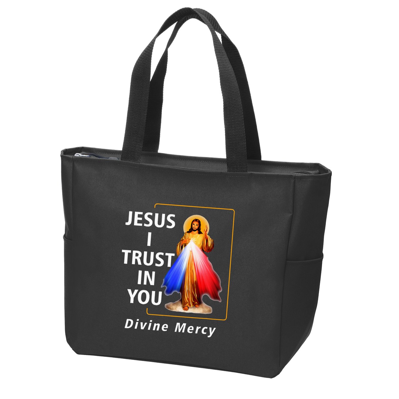 Jesus I Trust In You Divine Mercy Catholic Zip Tote Bag