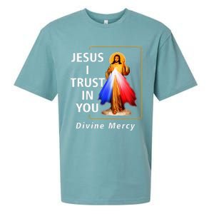 Jesus I Trust In You Divine Mercy Catholic Sueded Cloud Jersey T-Shirt