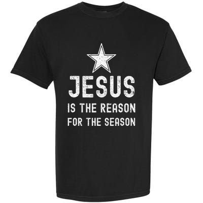 Jesus is The Reason Season Christmas Christian Bible Church Garment-Dyed Heavyweight T-Shirt