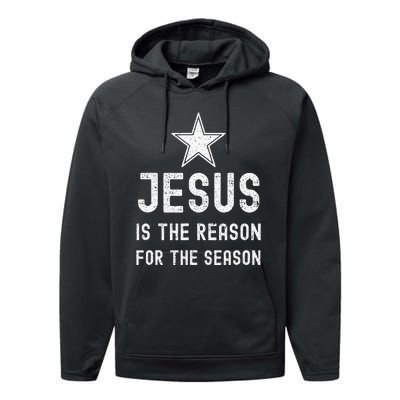 Jesus is The Reason Season Christmas Christian Bible Church Performance Fleece Hoodie