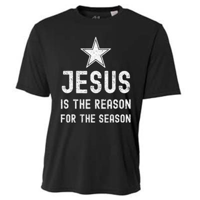 Jesus is The Reason Season Christmas Christian Bible Church Cooling Performance Crew T-Shirt