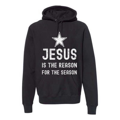 Jesus is The Reason Season Christmas Christian Bible Church Premium Hoodie