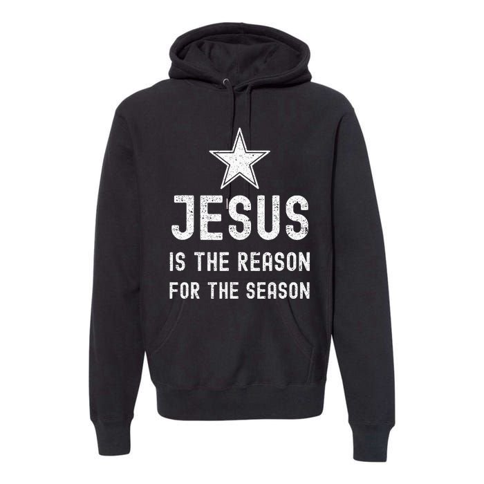 Jesus is The Reason Season Christmas Christian Bible Church Premium Hoodie