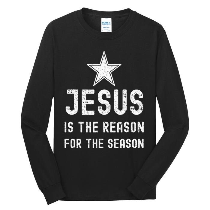 Jesus is The Reason Season Christmas Christian Bible Church Tall Long Sleeve T-Shirt