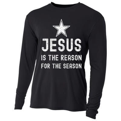 Jesus is The Reason Season Christmas Christian Bible Church Cooling Performance Long Sleeve Crew