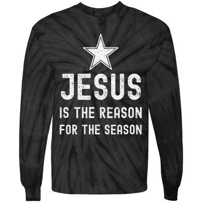 Jesus is The Reason Season Christmas Christian Bible Church Tie-Dye Long Sleeve Shirt