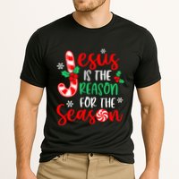 Jesus Is The Reason For The Season Xmas Candy Cane  Cooling Performance Crew T-Shirt