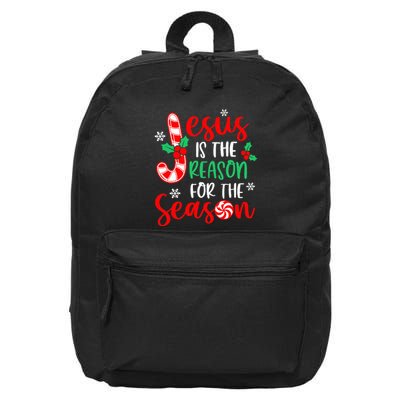 Jesus Is The Reason For The Season Xmas Candy Cane  16 in Basic Backpack