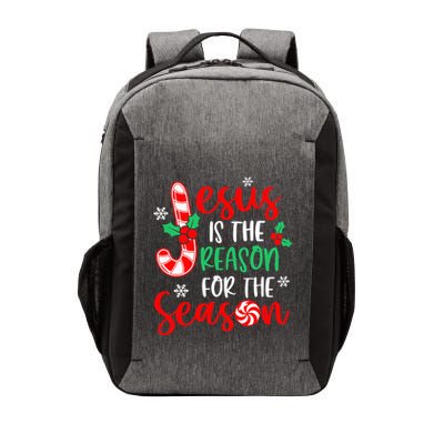 Jesus Is The Reason For The Season Xmas Candy Cane  Vector Backpack